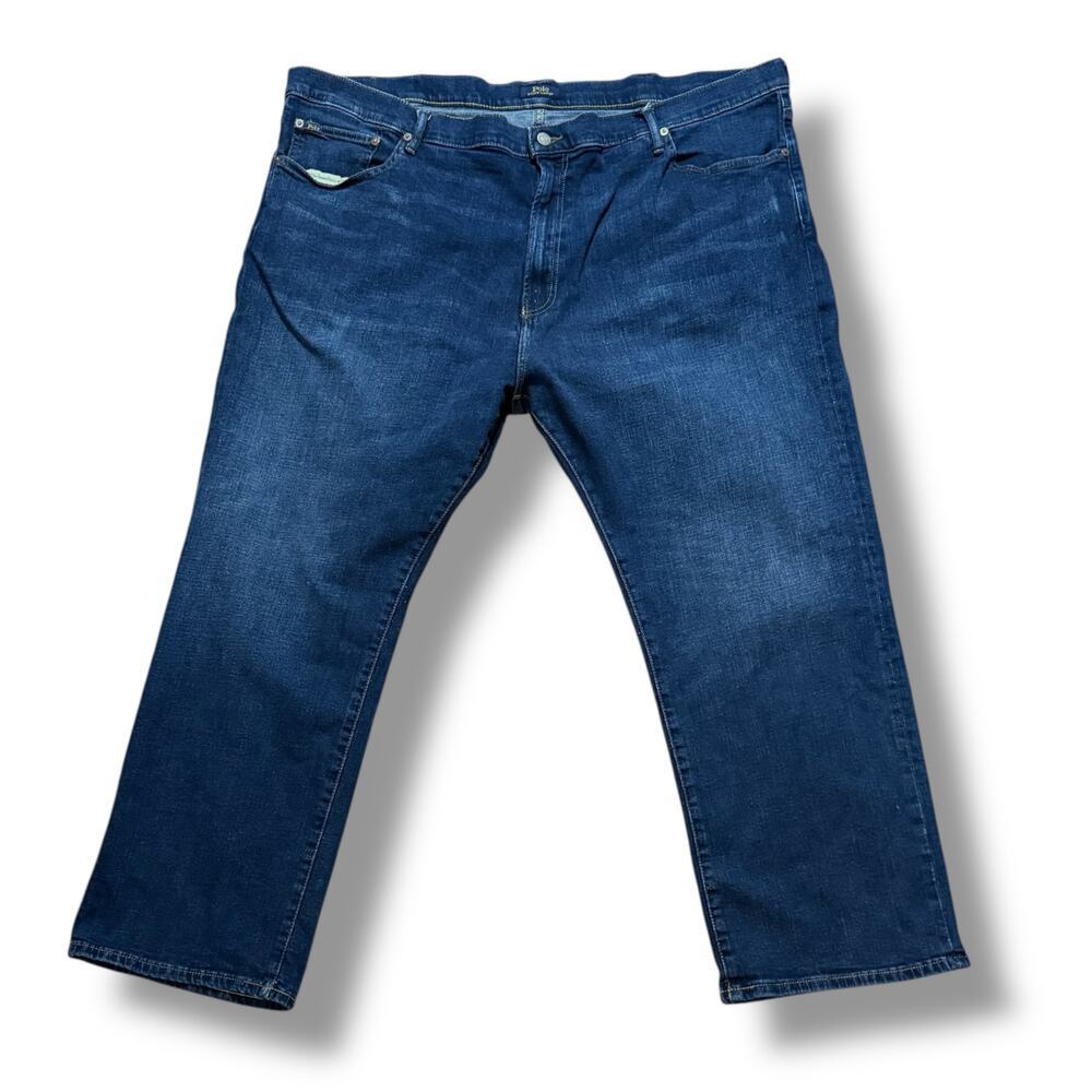 Polo Ralph Lauren Jeans Mens Dark Wash Hampton Selvage Relaxed Straight Sz 48/29